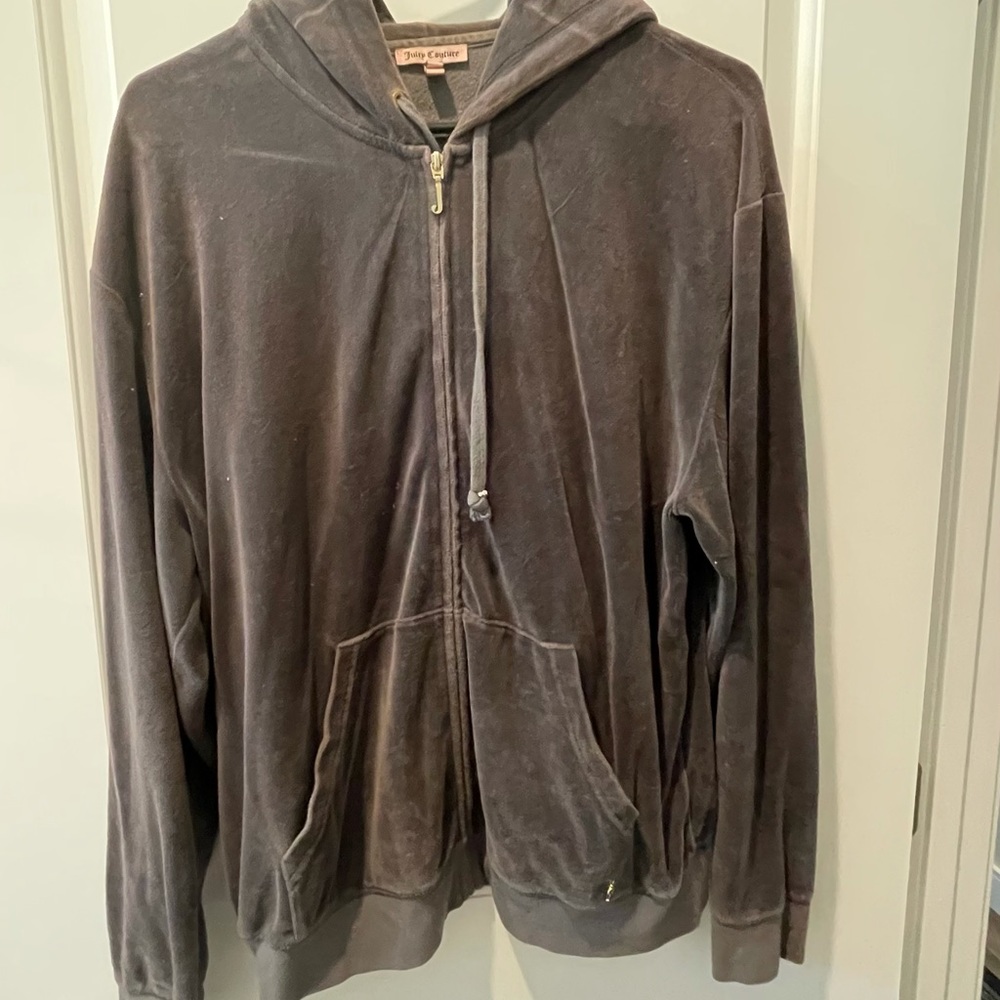 EUC Juicy couture velour jogging sweater gray